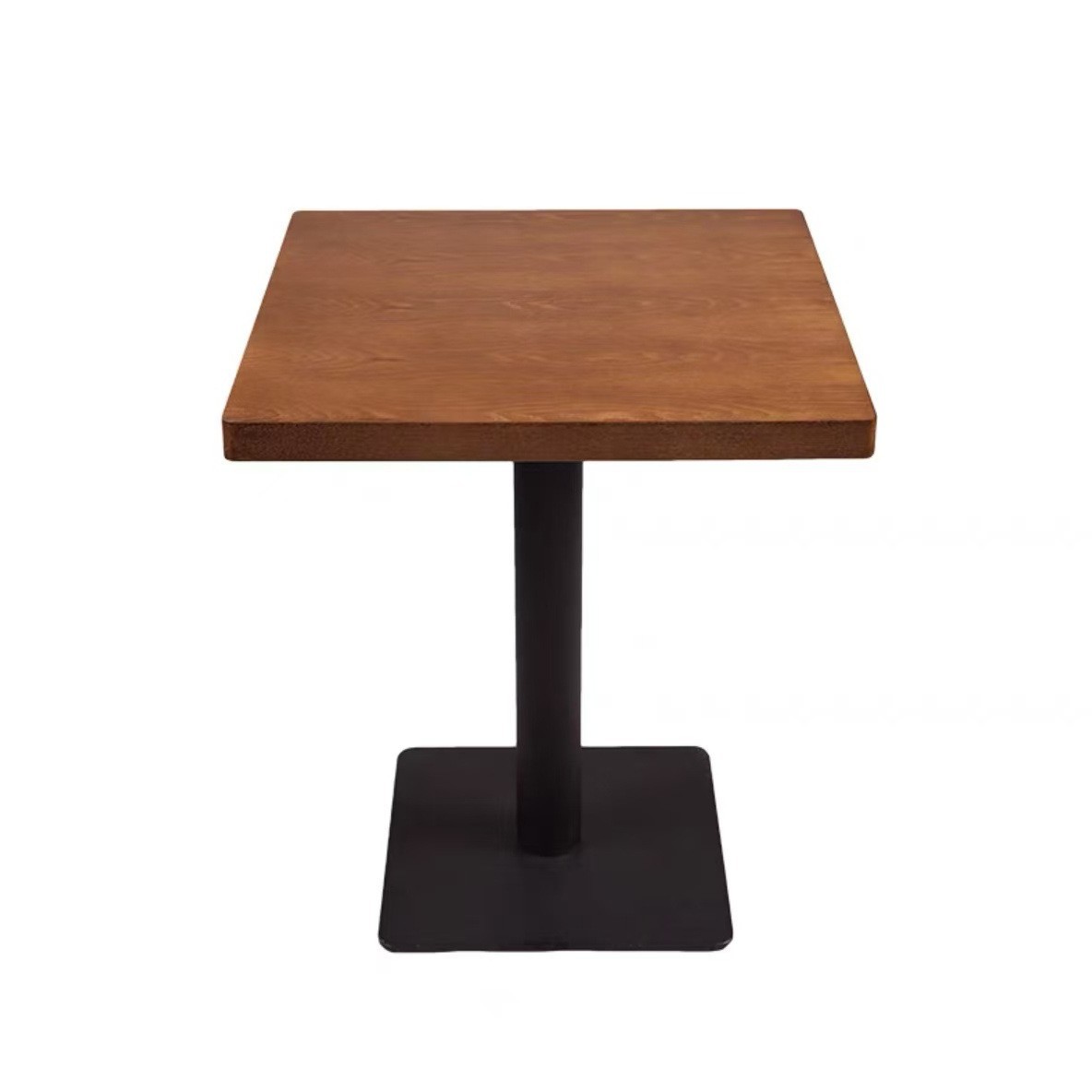 60*60cm square table with wood veneer (steel legs)
