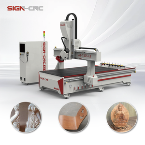 Enrutador de madera de 4 ejes de alta precisión con cabezal oscilante Modelo de la serie A8 de 1300*2500mm Tamaño Cnc Máquina de carpintería Cnc Router 1325 - Product Image 1
