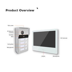 Videoportero de 10 pulgadas, sistema de intercomunicación de Audio para apartamentos múltiples para sistemas de intercomunicación de vídeo para el hogar y la puerta - Product Image 3