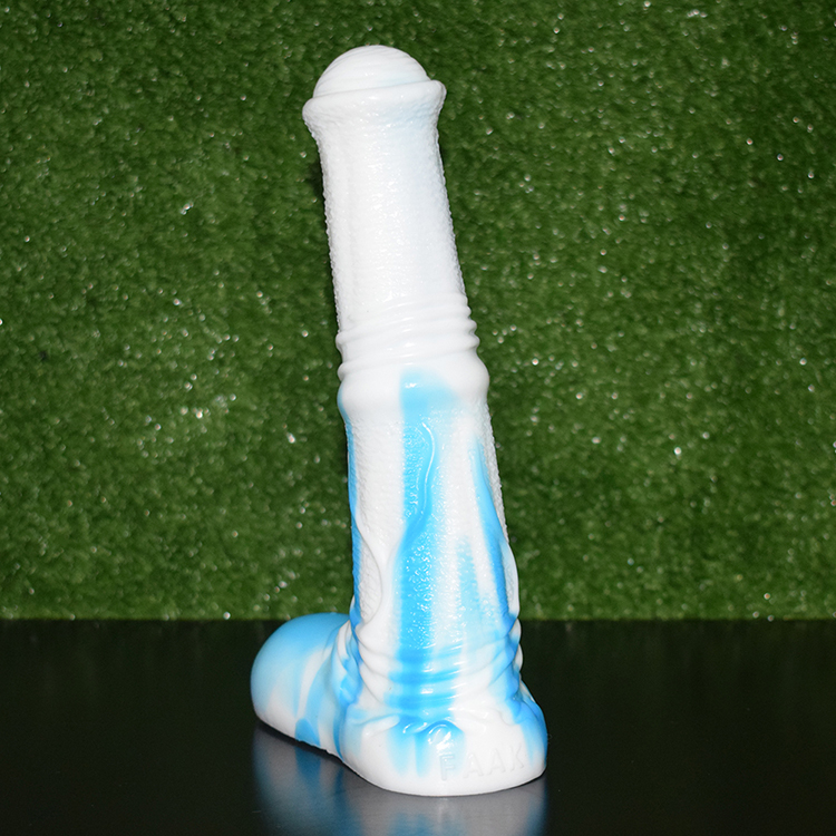 Blue and white