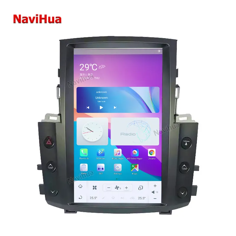 NaviHua 13.6 "수직 화면 안드로이드 8.1 4GB RAM + 64GB ROM 자동차 라디오 DVD 플레이어 GPS 네비게이션 테슬라 스타일 렉서스