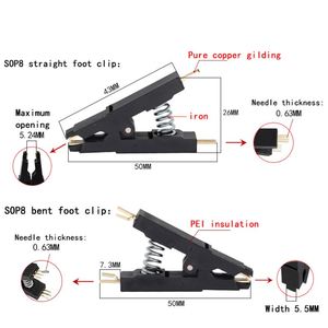 Adaptador de Clip de prueba de programador Universal de 8 pines de cuerpo estrecho ancho SOP8 BIOS IC Socket Burning 8-Pin Universal IC Socket Burning - Product Image 2