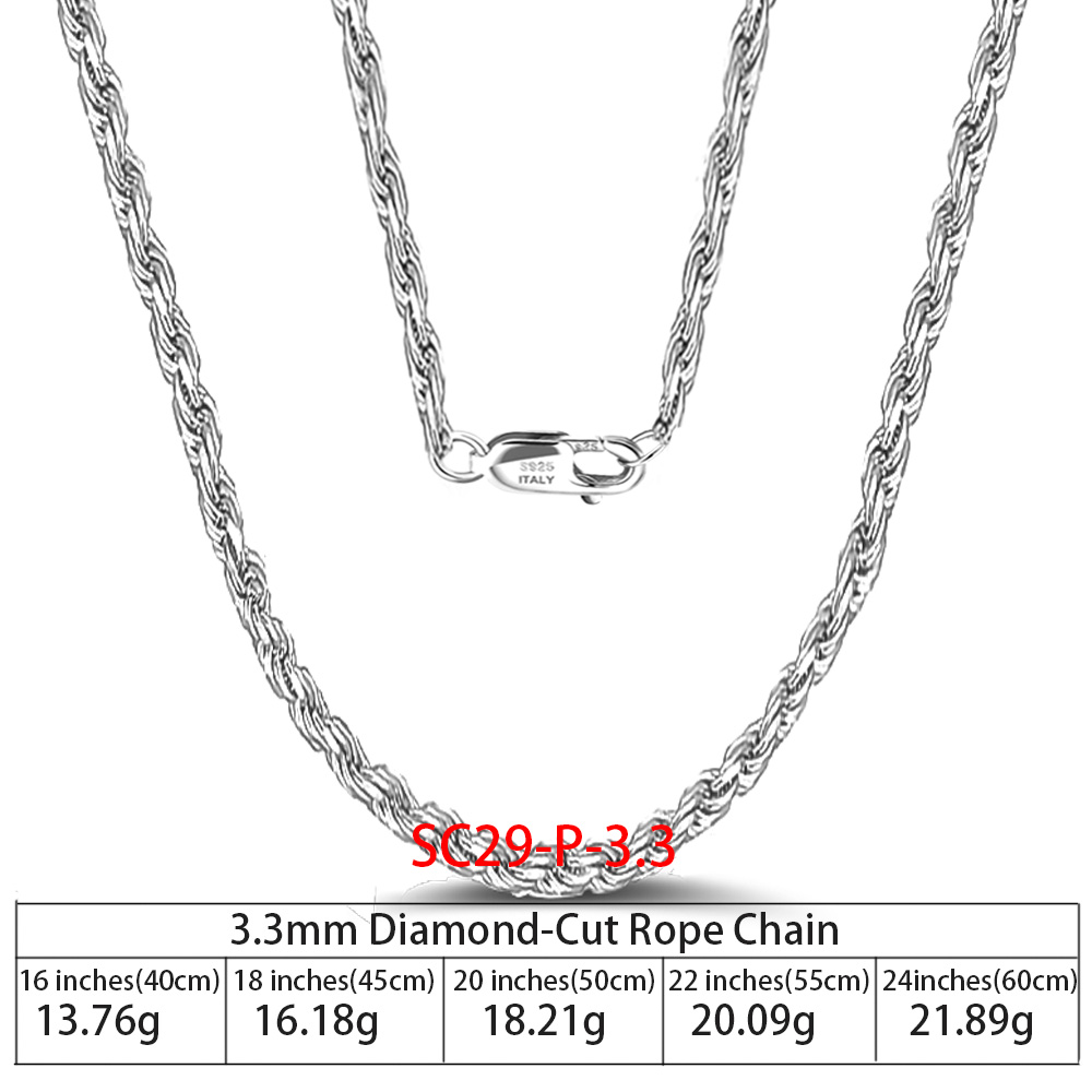 3.3mm-Rhodium Plated