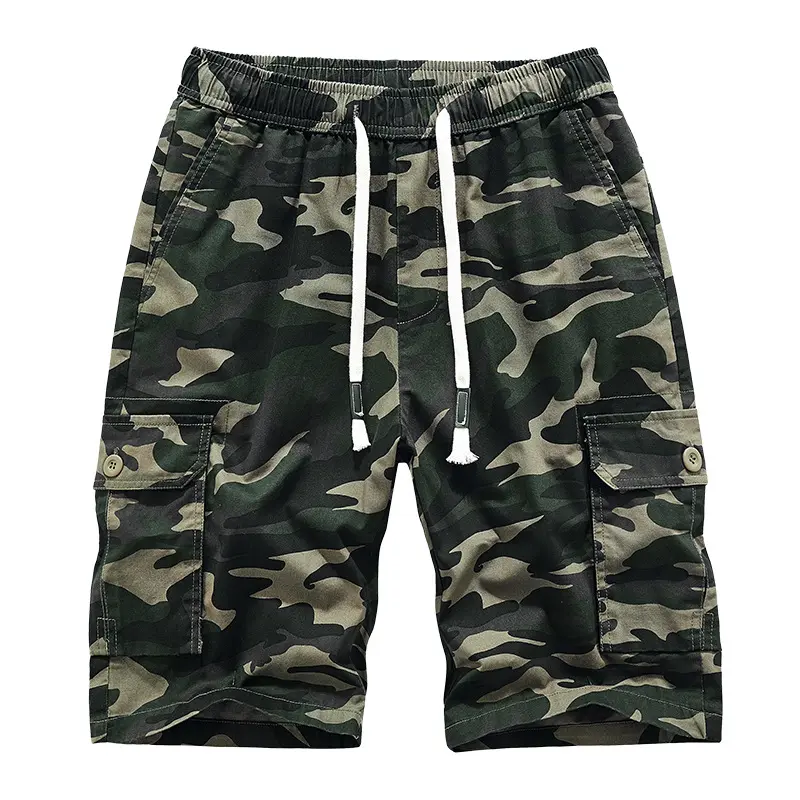 New Style Utility Cargo Shorts Men Half Pants Shorts Pocket Custom Summer Casual Jogging Nylon Cargo Shorts for Men Camouflage