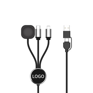 ชุดของขวัญผ้าไนลอนถัก3 in 1สาย USB Type C ยาว2เมตรพร้อมสายชาร์จโลโก้แบบ LED - Product Image 1