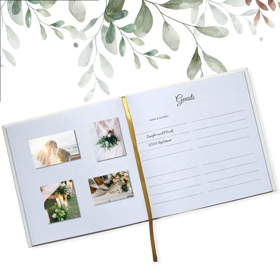 Libro de invitados de boda, páginas interiores personalizadas, libro de visitas único, Signbook para boda