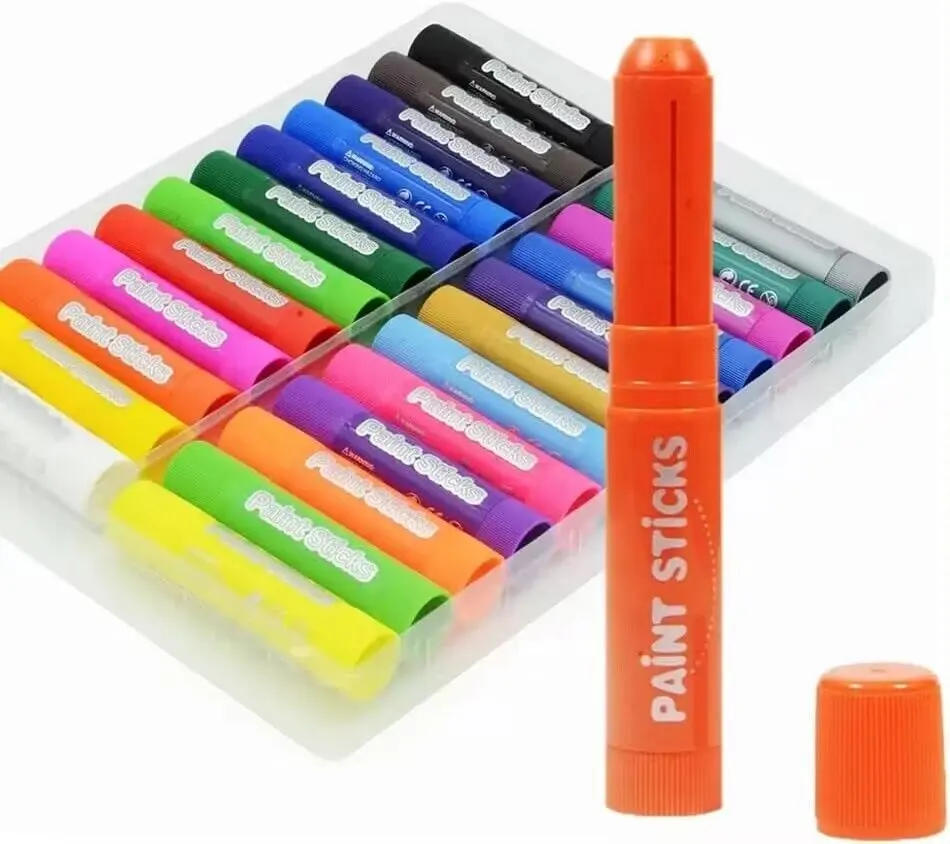 Copllent Rápida Secagem Crayon Set 24 Cores Desenho DIY Criar Pintura De Cera Crayon Vara Sólida Guache Vara