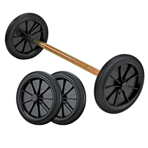 Bánh xe Thùng Rác Công nghiệp 190mm với trục 555mm Thùng rác Thùng rác đơn bánh xe cao su - Product Image 1