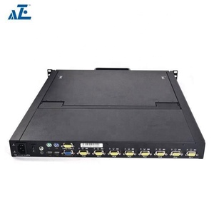 8端口VGA KVM扩展器，带机架控制台监视器19英寸KVM交换机，适用于42U 45U 48U服务器机架，有货 - Product Image 2