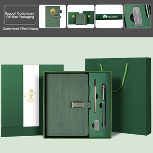 A5 Notebooks Hard Cover Customized Logo <strong>Corporate</strong> Agenda Notebook Gifts Box Set with Pen and U Disk - Product Image 6