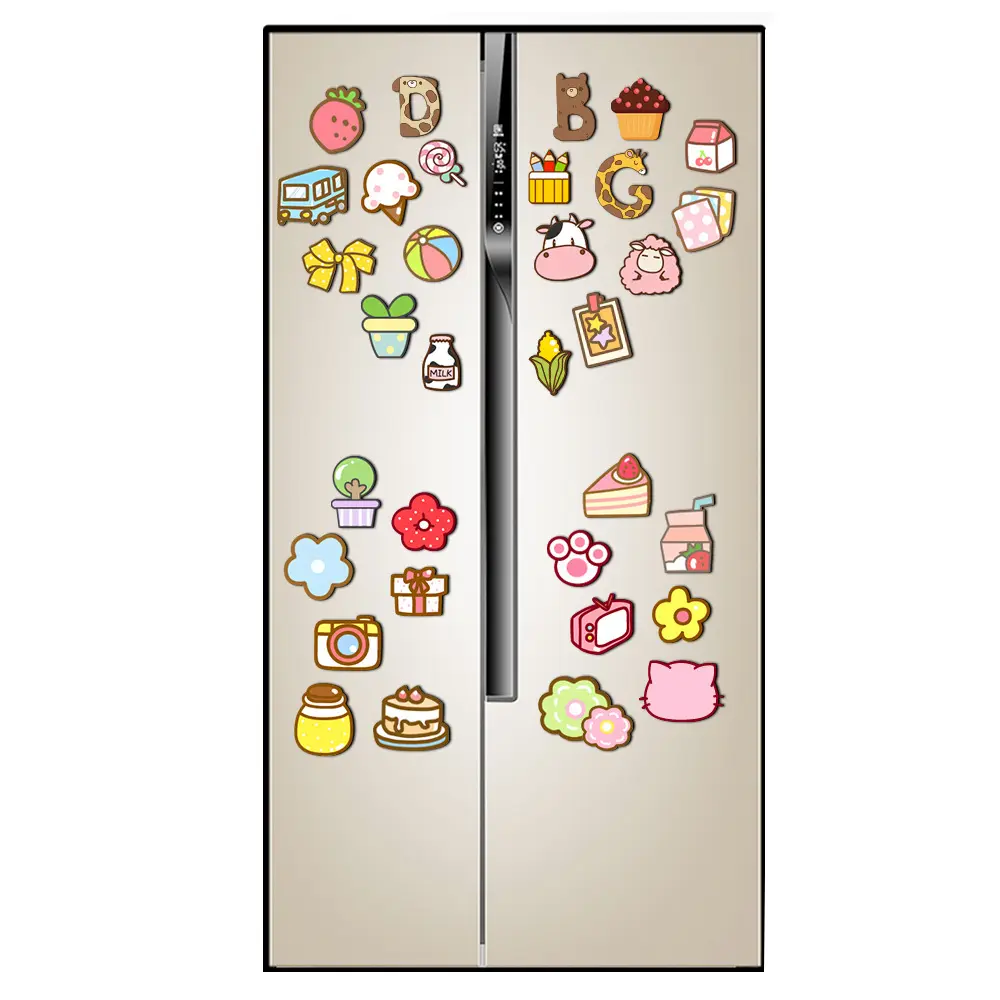 Yaratıcı özel şekil şeffaf manyetik buzdolabı sticker sevimli karikatür akrilik sticker manyetik nesne dekorasyon