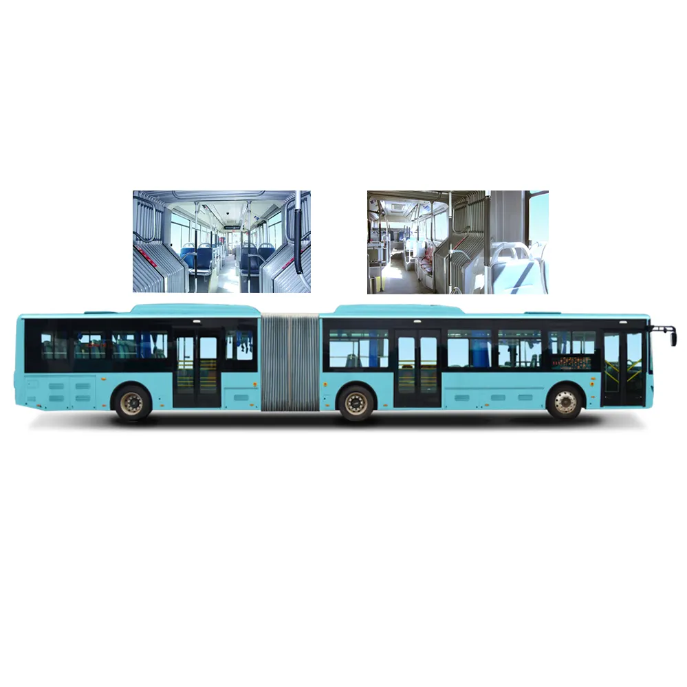 Green Energy 0 Emission Low Tariff 100% Pure Electric Powered 18m City Metro Bus de pasajeros con 300km de largo alcance en venta