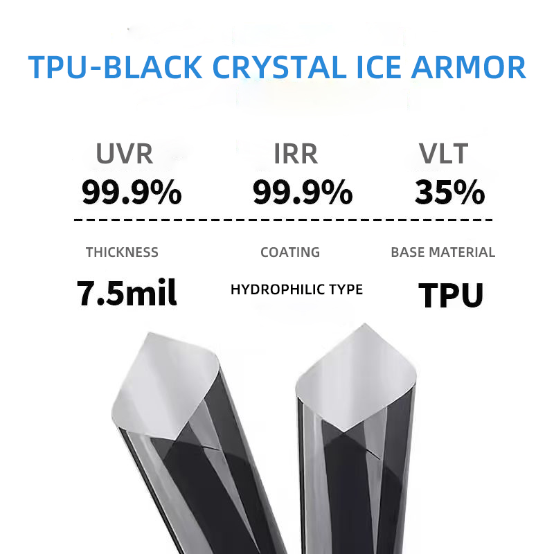 เกราะน้ำแข็งคริสตัลสีดำ TPU