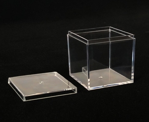 ふた付きキャンディー包装箱正方形PS透明プラスチックボックス結婚式のキャンディーフードジャー防塵ディスプレイ収納ボックス - Product Image 2