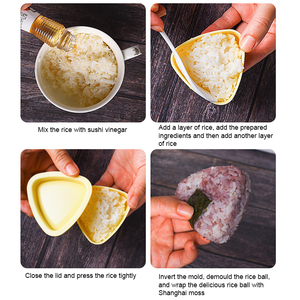 Khuôn <span class=keywords><strong>Onigiri</strong></span> Hình Tam Giác Tùy Chỉnh Cho Bé Dụng Cụ Cho Ăn Khuôn Làm Cơm Sushi Nhật Bản - Product Image 4