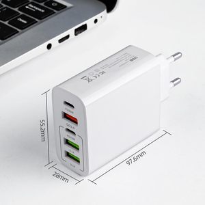 HYTO 65w Pd Fast Charger Eu Us Uk 2 Type-c 3 <strong>Usb</strong> Port <strong>Multiple</strong> <strong>Output</strong> <strong>Adapter</strong> Mobile Phone Travel Wall Charger for Macbook - Product Image 2