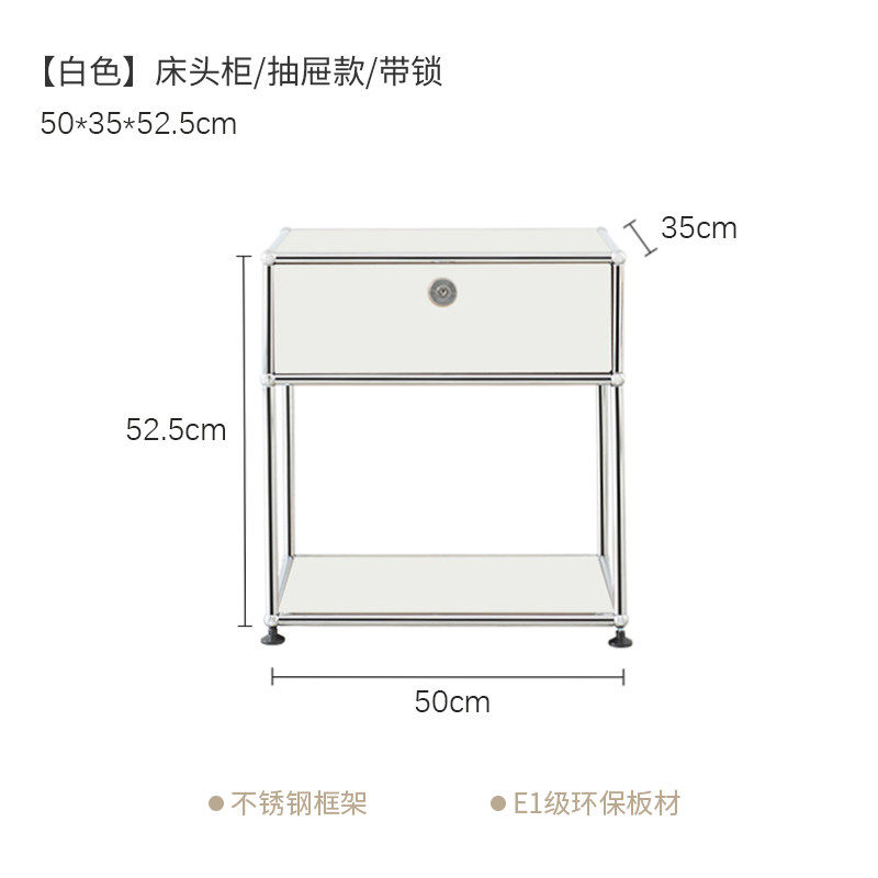 Table de chevet blanche style a