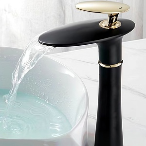 Hiện Đại Duy nhất-lỗ gắn Trắng Brass lưu vực vòi gốm van thác nước phòng tắm tàu chìm Mixer tap lạnh nước nóng - Product Image 5