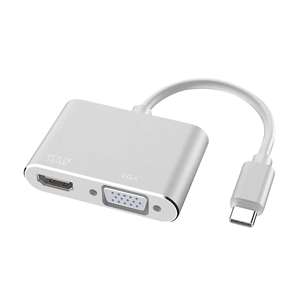 メーカーカスタマイズタイプc-HDMI VGAコンバーターUSB C-HDMI VGAアダプタータイプc 2 in 1 PC用アダプター