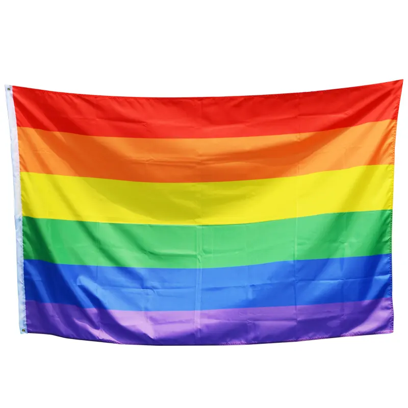 Bandera del orgullo del arco iris, cartel Bisexual personalizado con impresión Digital de poliéster, venta al por mayor