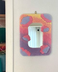 Tuyệt vời giao dịch cửa sổ đóng khung Mug Thảm gương đứng tay Infinity chần sợi vòng gương cho tường trang trí nội thất - Product Image 5