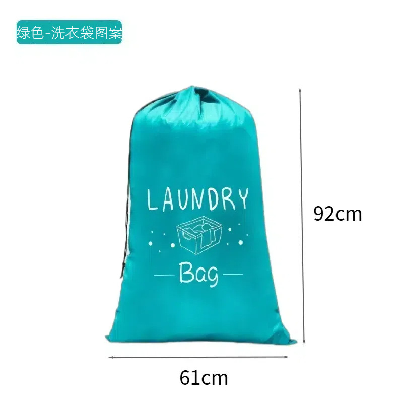 Tamaño grande - patrón de bolsa de lavandería verde