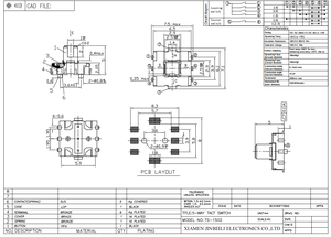 TS-1502 beş yollu basmalı düğme anahtarı 6.1x6.5 5 yollu dokunsal anahtar navigasyon anahtarı - Product Image 6