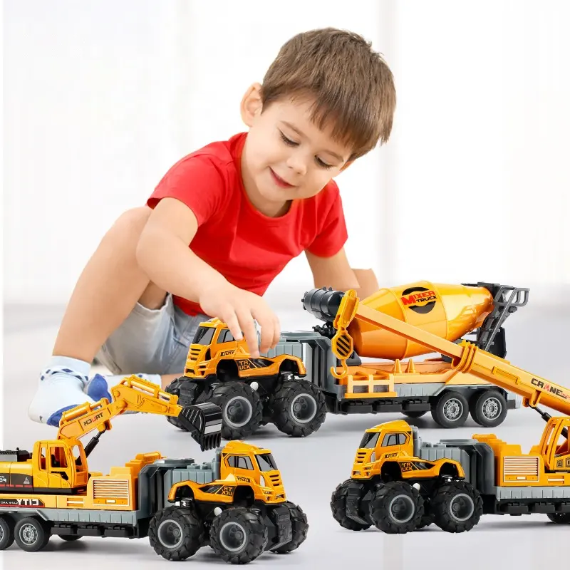 2023 nuovo ABS giocattolo in lega camion auto inerzia pressofusione auto gru giocattolo pressofusione ingegneria costruzione giocattolo camion per bambini