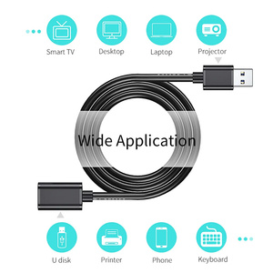 Cable de extensión USB 3,0 con 3 pies, 6 pies, 10 pies, 5Gbps, convertidor de cable USB3.0, cámara de transferencia de sincronización USB macho hembra, uso de blindaje trenzado - Product Image 6