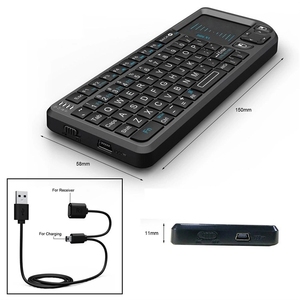 Rechargeable Battery Touchpad IOS <strong>Android</strong> Windows Mac <strong>OS</strong> Mini Portable <strong>Wireless</strong> <strong>Keyboard</strong> - Product Image 2