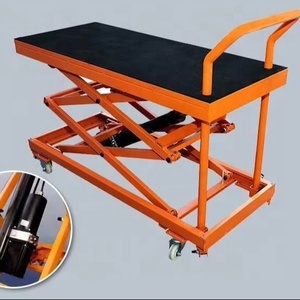 <span class=keywords><strong>Table</strong></span> pliable mobile à commande au pied plate-forme de levage de type ciseaux pliable Portable tabouret de cheval de levage hydraulique électrique - Product Image 2