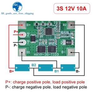 TZT 3S 10A แบตเตอรี่ลิเธียมไอออน18650ที่ชาร์จ PCB BMS ป้องกันบอร์ด12V 11.1V 12.6V ป้องกันการชาร์จเกิน - Product Image 3