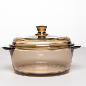 New Design DELI 1000ml Large Cooking Glass Noodle <strong>Pot</strong> with Cover OEM Heat Resistant Glass Bowl - Product Image 1
