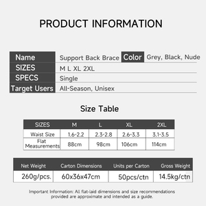 Penyangga Punggung Lumbar Pria Wanita, Kompresi Fitness Lari Olahraga, Pengontrol Perut, Ukuran Besar, Pelatih Pinggang yang Dapat Disesuaikan - Product Image 5