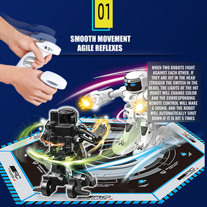 2,4G Control remoto Rival Throw Punch Competition Fighting Boxer Robot Light Sound RC Battle Robot Juguetes para niños - Product Image 4