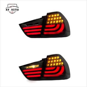 ชุดไฟท้าย LED E90สำหรับรถ BMW 3-2008ชุดสายไฟเบอร์ออปติก i318 i320สภาพใหม่12V สีเลนส์สีแดงใส - Product Image 4
