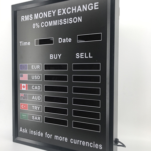 Display della scheda del segno del tasso di cambio di valuta della banca a led personalizzato scheda led per il cambio di valuta del telecomando rosso singolo - Product Image 1