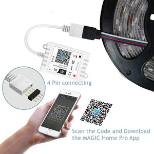 LED WiFi 4-pin RGB <strong>Controller</strong>, <strong>Light</strong> Strip <strong>Control</strong> Box WiFi IR Wireless Remote <strong>Control</strong> Suitable for All 4-pin 10mm Strip <strong>Lights</strong> - Product Image 3
