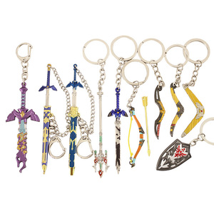 เกม Zelda lightscale Trident มินิ DART SHIELD ดาบอาวุธพวงกุญแจผู้ถือกุญแจโลหะ - Product Image 1