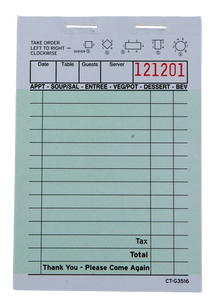 1part <strong>Bond</strong> Paper Guest Check CT-G3516 Green Color Fast Selling in US Market - Product Image 4
