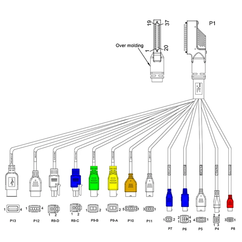 OEM ODM Waterproof Automotive Cable Assembly Automobile Custom Connectors Resistant Custom Automotive Wire Harness