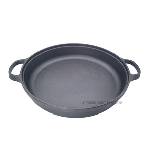 デュアルアシストハンドル事前味付け鋳鉄スキレットモダンデザインオーブンストーブグリルで使用 - Product Image 3
