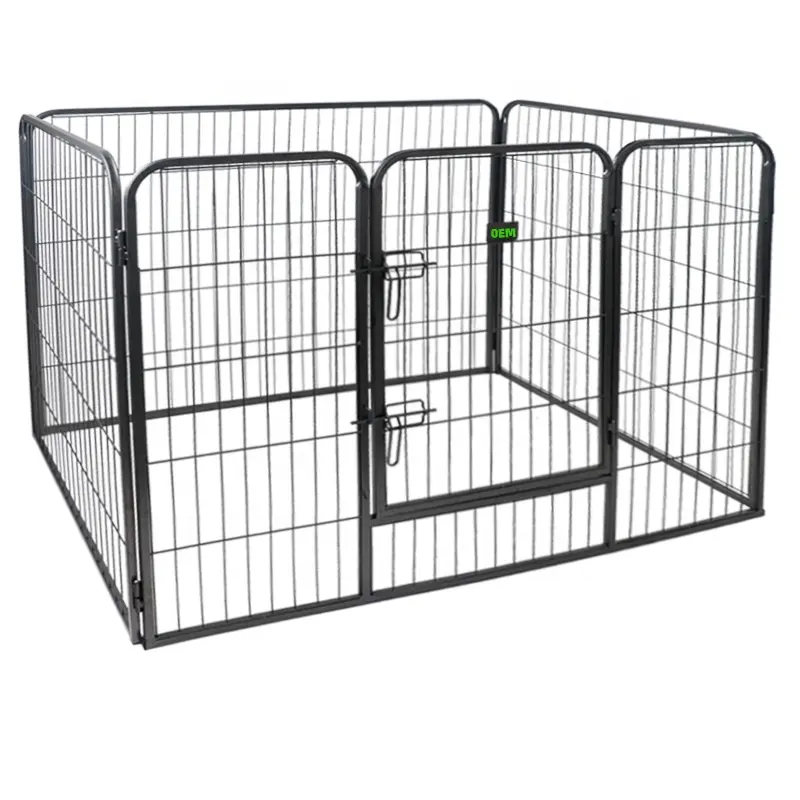 Besar Tugas Berat 4 8 16 Panel Hitam Tinggi Anjing Playpen Pet Kennel Latihan Playpen Kennel Puppy Bermain Pena untuk Anjing Menjalankan Pelatihan