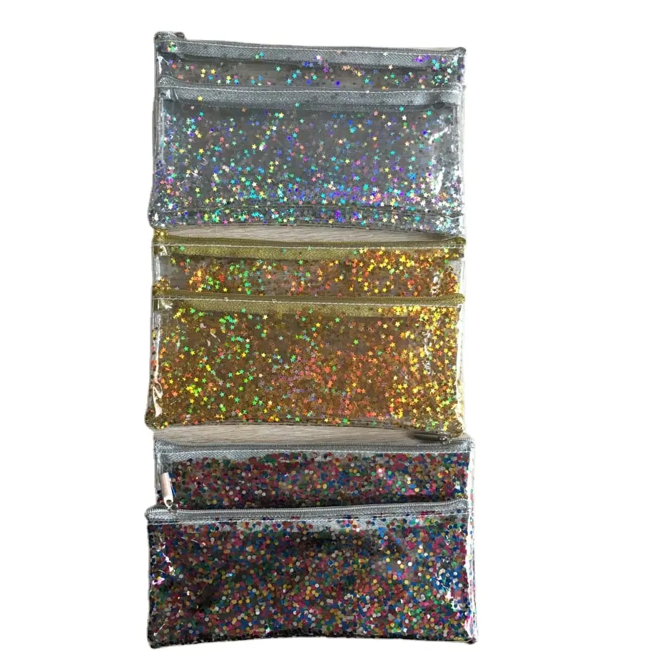 Nieuwe Stijl Glitter Make Up Pouch Paillette Vloeistof Comestic Bag