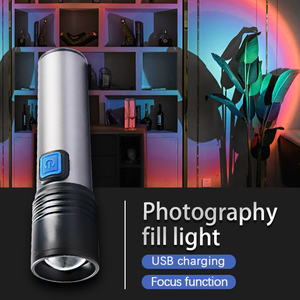 Linterna multifunción de enfoque ajustable, linterna Multicolor brillante, 3 modos de iluminación, Mini linterna para caza, pesca - Product Image 2
