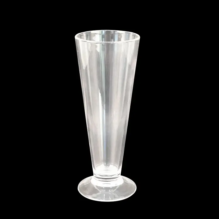 고품질 대중음식점 14 oz 명확한 플라스틱 주스 유리제 물 공이치기용수철 유리 플라스틱 V 모양 맥주 컵