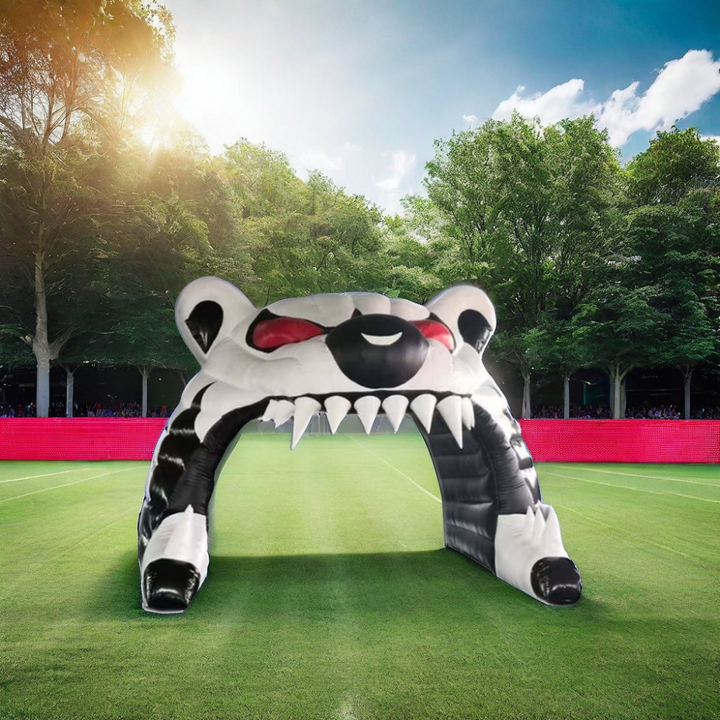 Sport Decoration Inflatable Football Helmet Tunnel Inflatable Bear Football Tent for Sale