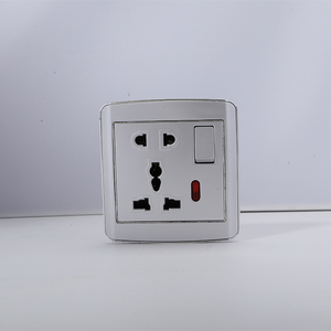 专业室内银框一开多孔双USB高强度英国标准触摸开关高品质一开 - Product Image 5
