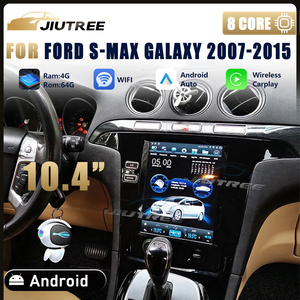 2 Din Android TeslaスタイルフォードS-Max Galaxy 2007-2015カーラジオマルチメディアプレーヤーオートステレオGPSナビヘッドユニットDSPカープレイ - Product Image 2