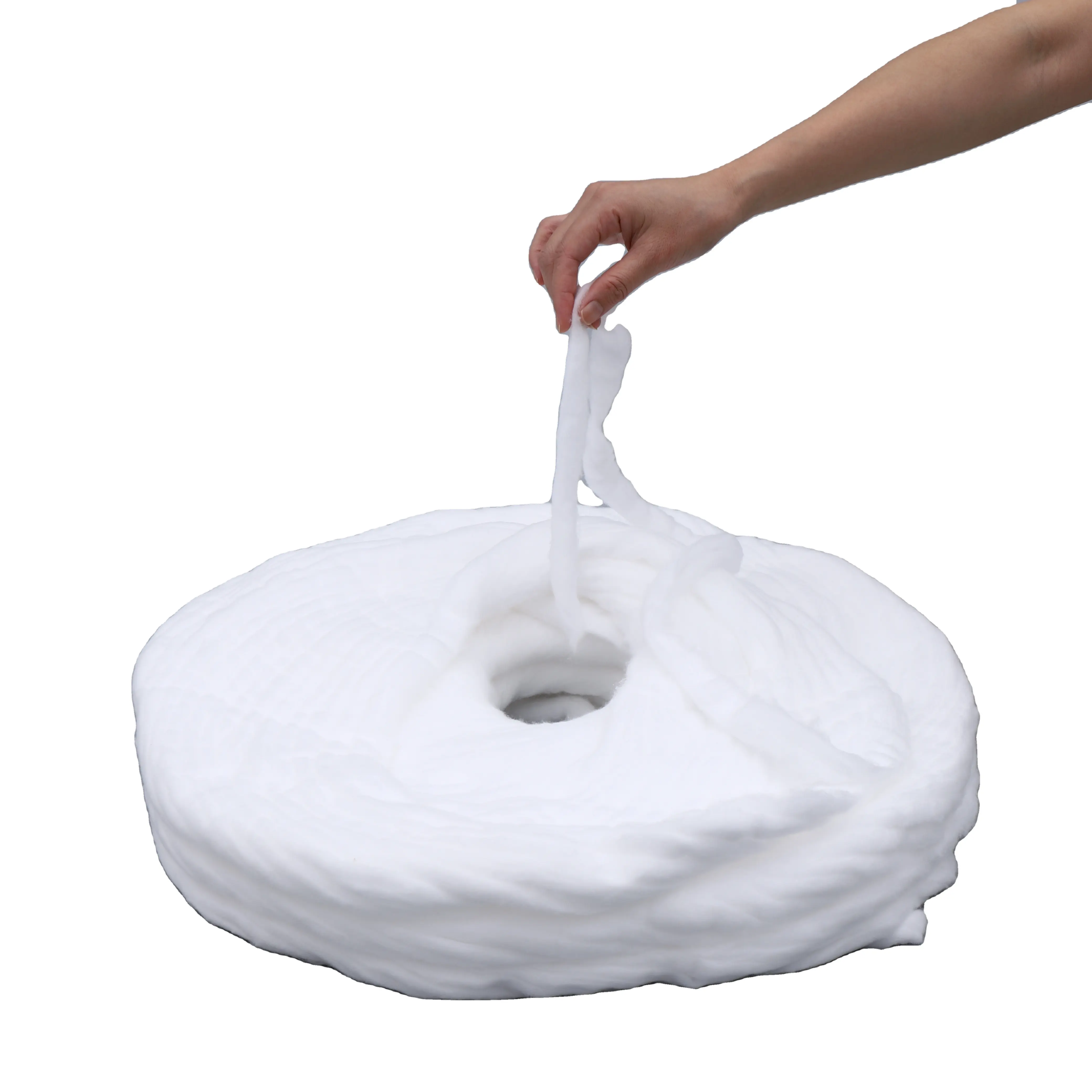 Bobina de algodão 3.8 g/m, 100% algodão absorvente cru, para uso médico em algodão